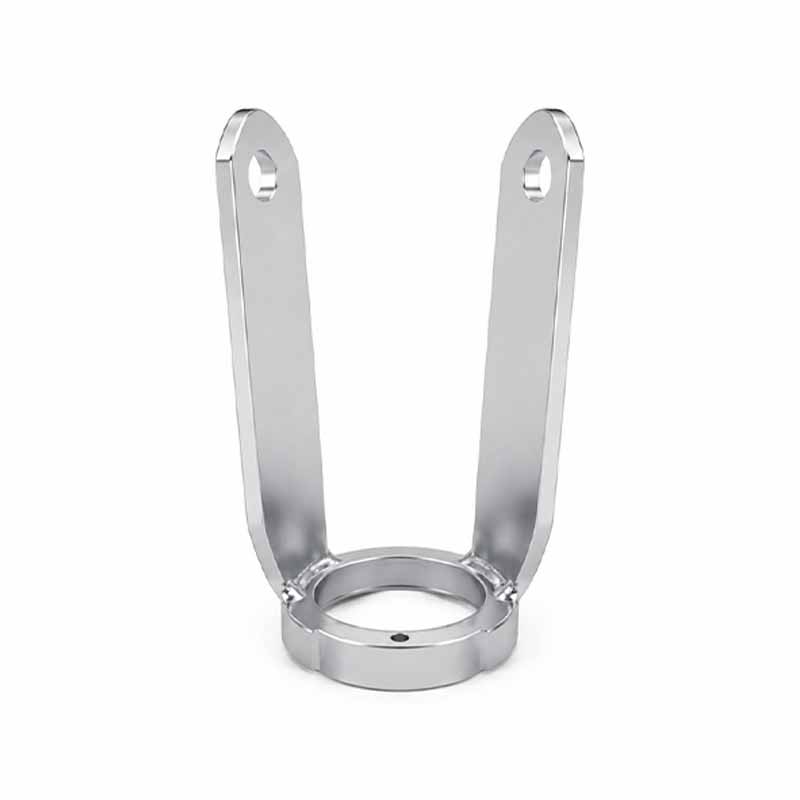 Soporte de horquilla de eje de rueda giratoria de acero inoxidable